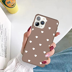 Acheter Wewoo Coque Pour iPhone 11 Pro Multiple Love-hearts Pattern Colorful Frosted TPU Phone Protective Case Khaki