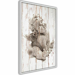 Paris Prix Affiche Murale Encadrée Winged Baby 20 x 30 cm Blanc