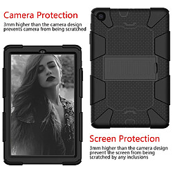 Wewoo Housse Coque de protection antichoc en silicone bicolore avec support pour Galaxy Tab A 10.1 2019 / T510 Noir pas cher