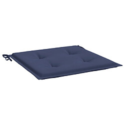 Avis vidaXL Coussins de palette lot de 2 bleu marine 50x50x3 cm