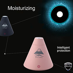 Wewoo Humidificateur d'Air rose pour la Maison et le Bureau Mini Volcanique Forme Interrupteur Tactile USB LED Lumière pas cher