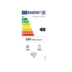 Réfrigérateur combiné 70cm 490l intégrale - B3RCNE564HDG - BEKO