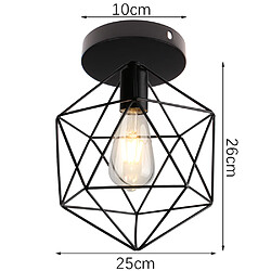 Stoex Plafonnier Rétro Lustre Fer Métal Cage Lampe de Plafond Vintage Pour Café Salon Cuisine Couloir pas cher