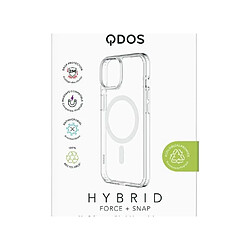 Acheter QDOS Coque pour iPhone 14 Plus Hybrid Force avec Snap Compatible MagSafe Transparent