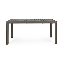 Mes Table de jardin extensible 160/240 cm en aluminium marron - LOUNA