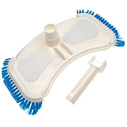 vhbw Brosse de piscine pour pompe, Skimmer - aspirateur avec un raccord de 32/38mm, avec brosse latérale, blanc / bleu