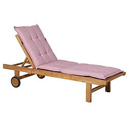 Madison Coussin de chaise longue Panama 200x60 cm Rose pâle