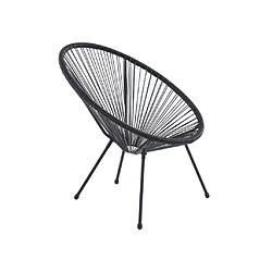 Avis Vente-Unique Lot de 2 fauteuils de jardin en fils de résine tressés Noir - ALIOS III de MYLIA