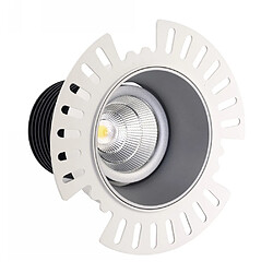 Inspired Downlight inclinable encastré à LED, argent sans bordure, 40 degrés. Angle de faisceau, 760lm, 3000K, IP20, DRIVER NOT INC.