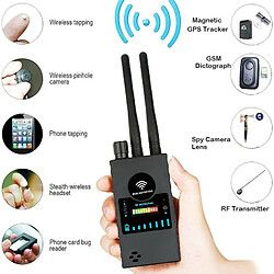 Acheter Chrono WiFi Espion Caméra Détecteur,Caméra Cachée GPS Finder Haute Sensibilité Signal sans Fil Large Gamme Double Antenne(noir)