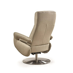 Pegane Fauteuil relax électrique en cuir couleur Gris clair - Longueur 77 x Profondeur 82 x Hauteur 114 cm