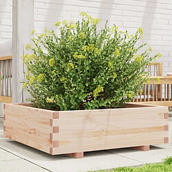 vidaXL Jardinière 80x80x26,5 cm bois de pin massif