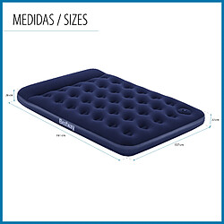 Acheter Matelas de Camping Gonflable Bestway Horizon Double 191x137x28 cm Supporte jusqu'à 300 Kg avec Gonfleur Intégré Couleur Bleu