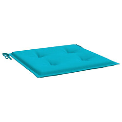 Avis vidaXL Coussins de chaise de jardin lot de 4 turquoise 40x40x3cm tissu