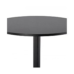 Acheter Mes Table de bar ronde 90 cm en bois noir et métal noir - BARMAN