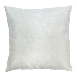 Thedecofactory LINX - Coussin effet chiné métallisé blanc 40x40