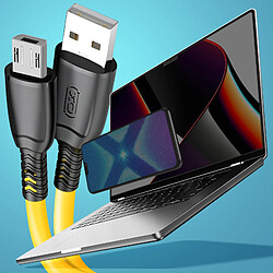 Acheter XO Câble USB vers Micro USB 6A Transfert De Données 480Mbps 25cm Jaune