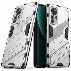 Coque en TPU antichoc avec béquille argent pour votre Xiaomi 12 Pro 5G