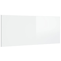 vidaXL Tête de lit Blanc brillant 200x1,5x80 cm Bois d'ingénierie