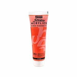 Pebeo Peinture acrylique iridescente - Orange jaune - 250 ml