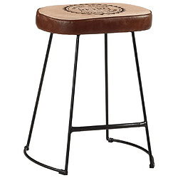 vidaXL Tabourets de bar lot de 2 marron foncé 40x29,5x53 cm