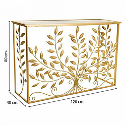 Avis Meuble d'Entrée Alexandra House Living Doré Métal verre Bois MDF 40 x 80 x 120 cm