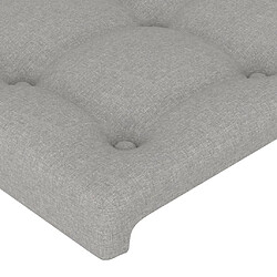 Acheter vidaXL Tête de lit avec oreilles Gris clair 163x16x118/128 cm Tissu