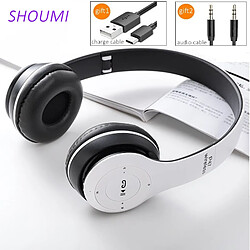 Universal Écouteurs sans fil blancs Anéantissement du bruit Écouteurs Bluetooth Stéréo haute fidélité Bass Gaming Headset Écouteurs Xiaomi Cell Films avec microphone