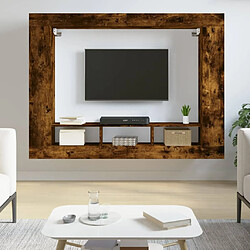 Maison Chic Meuble TV scandinave - Banc TV pour salon chêne fumé 152x22x113 cm bois d'ingénierie -MN41252