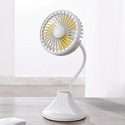 Avis Mini Ventilateur Léger Portatif de Rotation de 2000mAh 360 Degrés avec le Contrôle de 3 Vitesses et le Support de Téléphone / Stylo (Blanc)