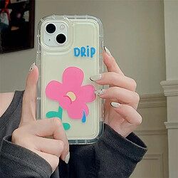 GUPBOO Étui pour iPhone12 Dripping fleurs littéraires niche étui pour téléphone portable fille douce