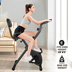 Acheter BIGZZIA Vélo d'appartement Pliable - HOME FITNESS CODE - Résistance réglables - Entraînement Gym - Noir