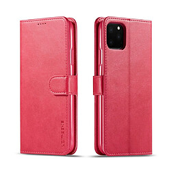 Wewoo Coque Pour iPhone 11 Pro LC.IMEEKE Étui en cuir veau avec support et fentes cartes et portefeuille rouge