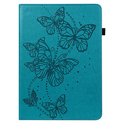 Etui en PU motif papillon avec support et porte-cartes bleu pour votre Lenovo Tab M10 TB-X605F/TB-X505L/TB-X505F/TB-X605L/Tab P10 TB-X705F/TB-X705L