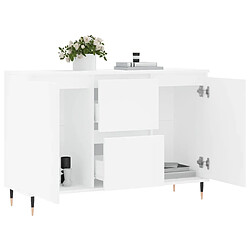 Avis vidaXL Buffet blanc 104x35x70 cm bois d'ingénierie