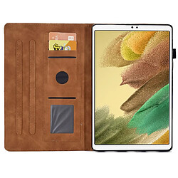 Etui en PU fonction d'éveil/veille automatique avec support et porte-cartes pour votre Samsung Galaxy Tab A7 Lite 8.7-pouces (T220/T225) - marron