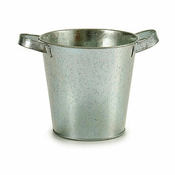 Ibergarden Cache-pot Seau Argenté Zinc 20 x 14 x 16,2 cm (24 Unités)