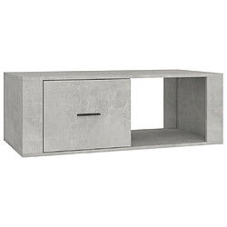 Maison Chic Tabls basse,Table Console pour salon Gris béton 100x50,5x35 cm Bois d'ingénierie -MN66089