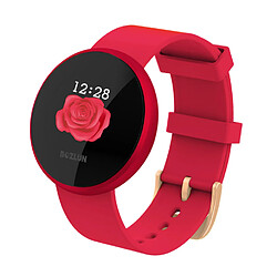 Chrono Montre Intelligente Femme,Moniteur de fréquence Cardiaque avec écran Couleur, IP68 étanche Réveil Automatique écran Montre Intelligente téléphone Mobile pour Hommes et Femme (Rouge)