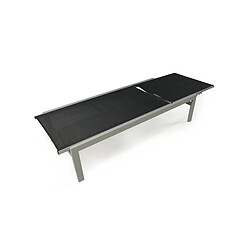 Avis Alter Chaise longue en aluminium et textilène, couleur noire, Dimensions 69 x 37 x 194 cm