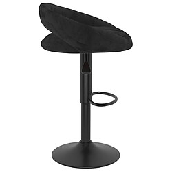 Acheter vidaXL Tabourets de bar 2 pcs Noir Velours