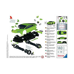 Ravensburger - Puzzle 108 pieces 3D Lamborghini EVO Ed verte