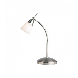 Endon Lampe Range, chrome satiné et verre blanc