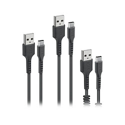 SBS Kit de 3 Câbles de Charge et Données USB-C