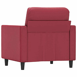 Maison Chic Fauteuil relax,Chaise pour salon Rouge bordeaux 60 cm Similicuir -MN13128 pas cher