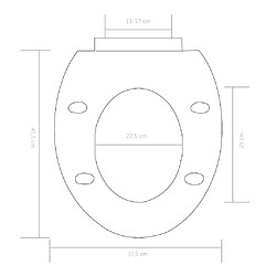 vidaXL Abattant WC à fermeture en douceur Libération rapide Noir pas cher