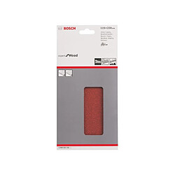 BOSCH Bandes abrasives Expert for Wood - 10 unités - 14 trous - 115 x 230 mm - Grain 180