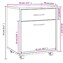 vidaXL Armoire roulante - Chêne marron pas cher