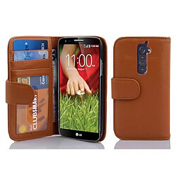 Cadorabo Coque LG G2 Etui en Brun