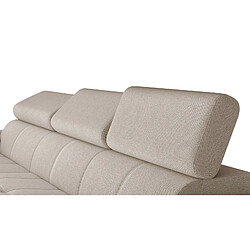 Avis Courtois Laville Canapé d'angle gauche, tissu beige, 4 places TAUNUS